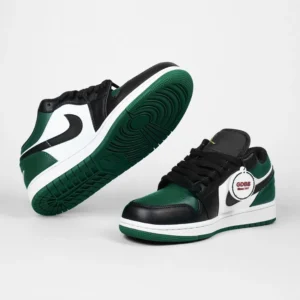 Air-Jordan-1-Low-Black-Green-Toe-Green-Black-White-Authentic