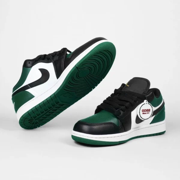 Air-Jordan-1-Low-Black-Green-Toe-Green-Black-White-Authentic