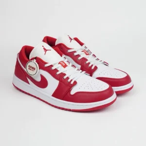 Nike-Air-Jordan-1-Low-Gym-Red-White-Red-Authentic