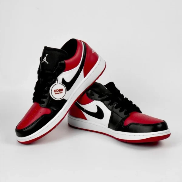 Nike-Air-Jordan-1-Low-Bred-Toe-2021-Black-White-Red-Authentic