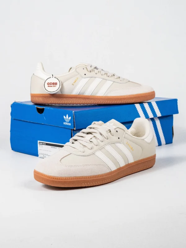 Sepatu-Adidas-Samba-OG-Aluminum-Gum-White-Sneakers Authentic
