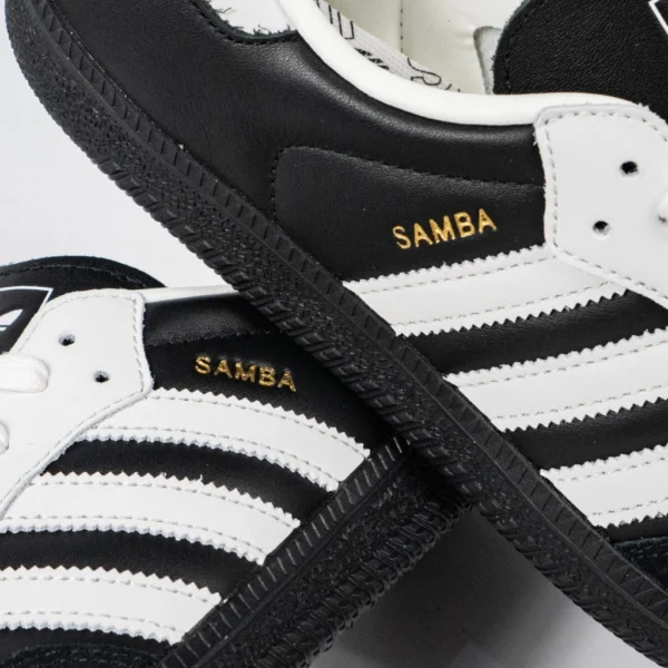 Adidas-Samba-OG-Black-75TH-Anniversary-Black-White-Sneakers-Authentic