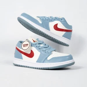 Sepatu-Nike-Air-Jordan-1-Low-Blue-Whisper-Dune-Red-Authentic-Sneakers