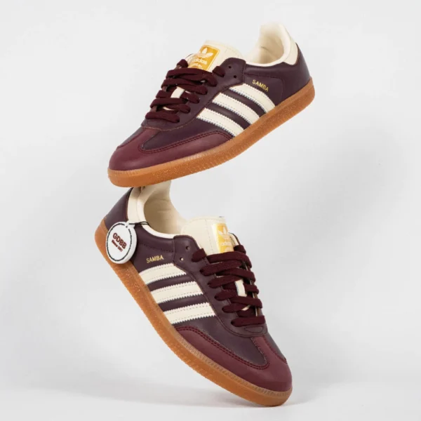 Sepatu-Adidas-Samba-OG-Burgundy-Maroon-Sneakers-Authentic