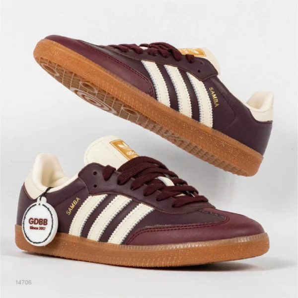 Sepatu-Adidas-Samba-OG-Burgundy-Maroon-Sneakers-Authentic
