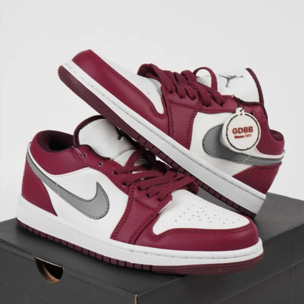 Air-Jordan-1-Low-White-Bordeaux-Red-Authentic