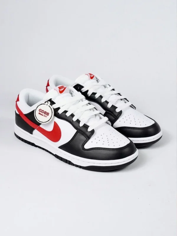 Dunk-Retro-Low-Panda-Chile-Red-Swoosh-Black-White-Red-Authentic