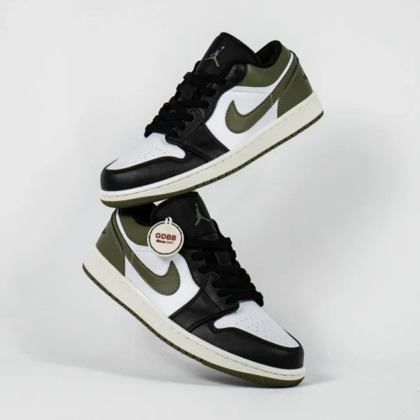 Sepatu-Air-Jordan-1-Low-Medium-Olive-Black-Sneakers-Authentic