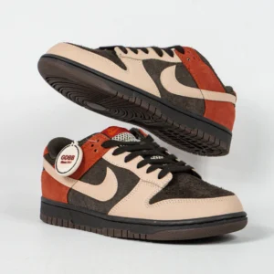 Sepatu-Dunk-Low-Red-Panda-Velvet-Brown-Orange-Sneakers-Authentic