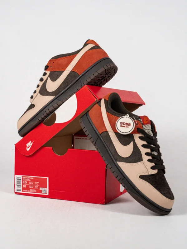 Sepatu-Dunk-Low-Red-Panda-Velvet-Brown-Orange-Sneakers-Authentic