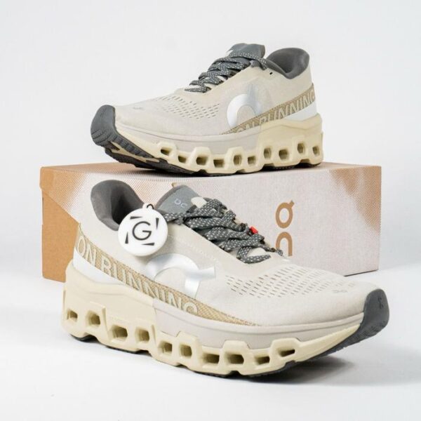 sepatu-on-running-on-cloudmonster-2-cream-ice-sneakers-authentic