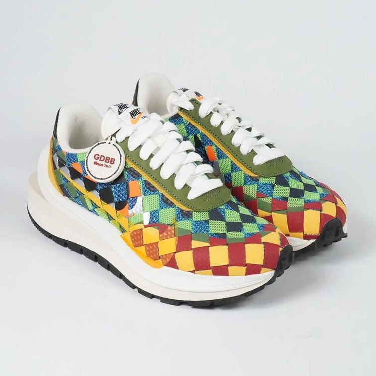 sepatu-sacai-vaporwaffle-green-gusto-multi-jean-paul-gaultier-authentic