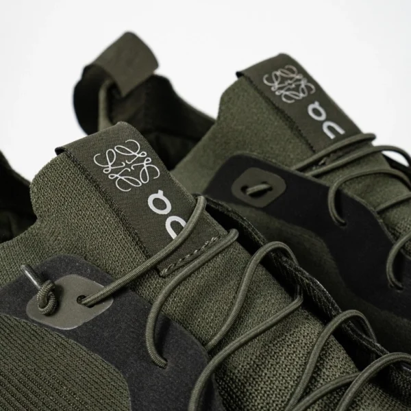 sepatu-on-cloudtilt-running-x-loewe-green-military-authentic-sneakers