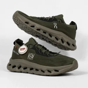 sepatu-on-cloudtilt-running-x-loewe-green-military-authentic-sneakers