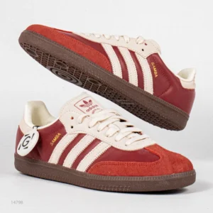 sepatu-samba-og-preloved-ruby-red-cream-white-sneakers-authentic