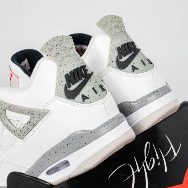 Sepatu Air Jordan 4 Retro White Cement Sneakers Authentic - Image 3