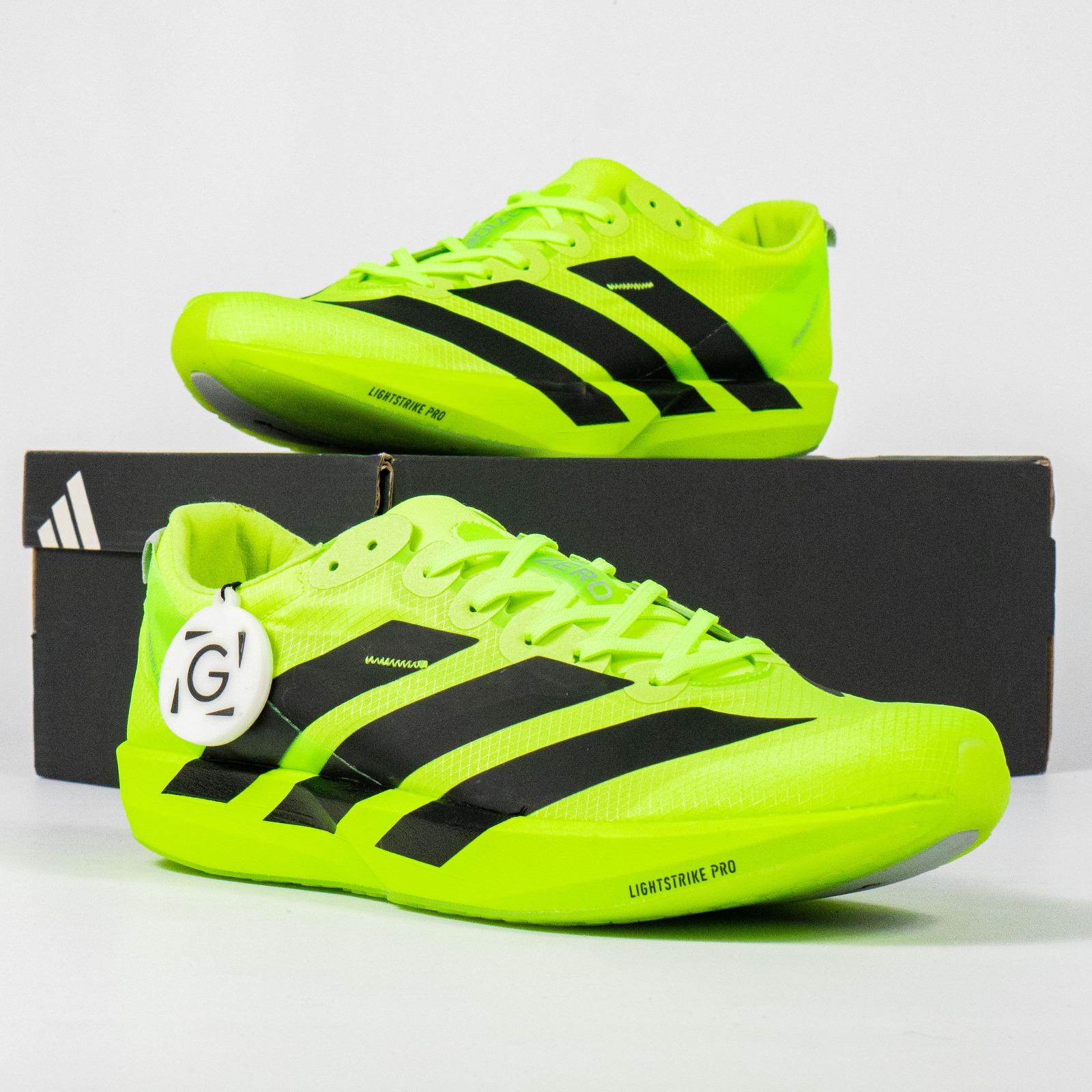 Sepatu Adidas Adizero Adios 9 Lucid Lemon Black Sneakers Authentic - Image 3