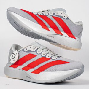 Sepatu Adidas Adizero EVO SL Silver Metallic Red Sneakers Authentic