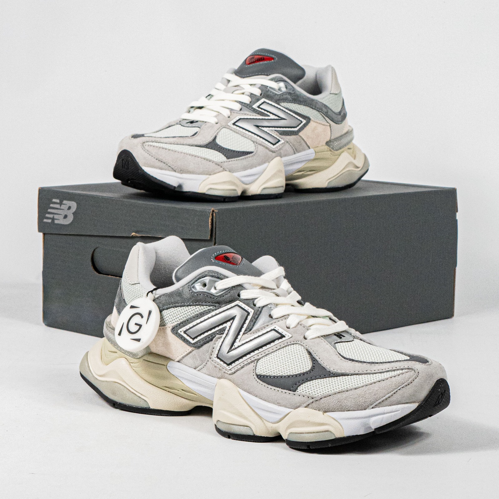 Sepatu New Balance NB 9060 Rain Cloud Grey Sneakers Authentic - Image 4