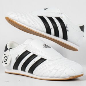 Sepatu Adidas Casual Taekwondo White Black Gum Leather Sneakers Authentic