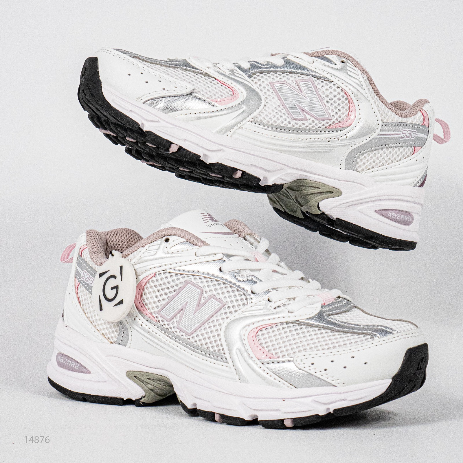 Sepatu New Balance NB 530 White Pink Silver Sneakers Casual Olahraga Wanita Pria Outdoor Indoor