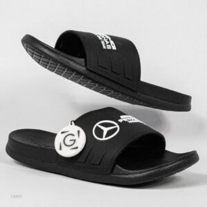 Sandal Adidas Adilette Comfort Slides x Mercedes AMG Petronas Formula One Team Core Black Cloud White Sendal Pria Wanita