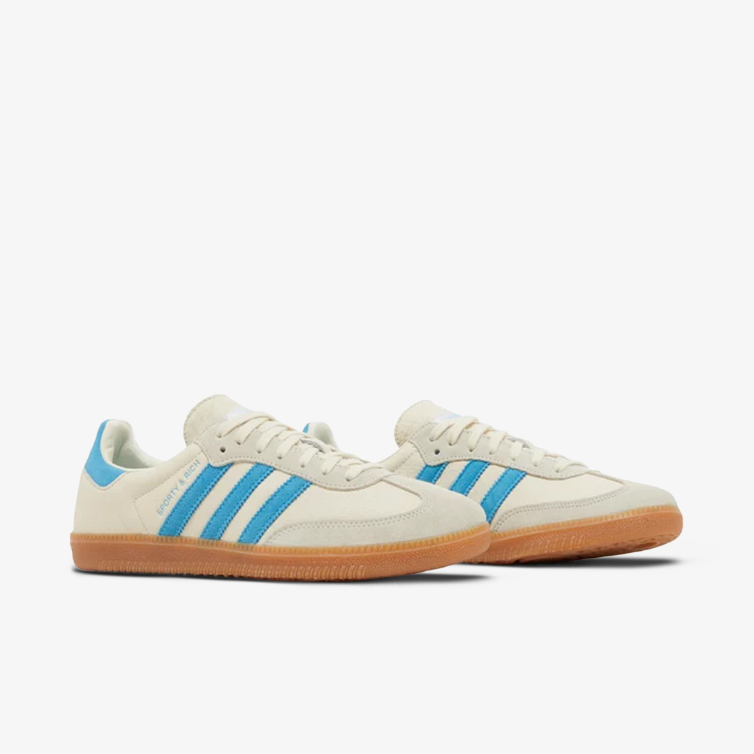 Adidas Samba OG Sporty & Rich Cream Blue Cream White Blue Rush Authentic
