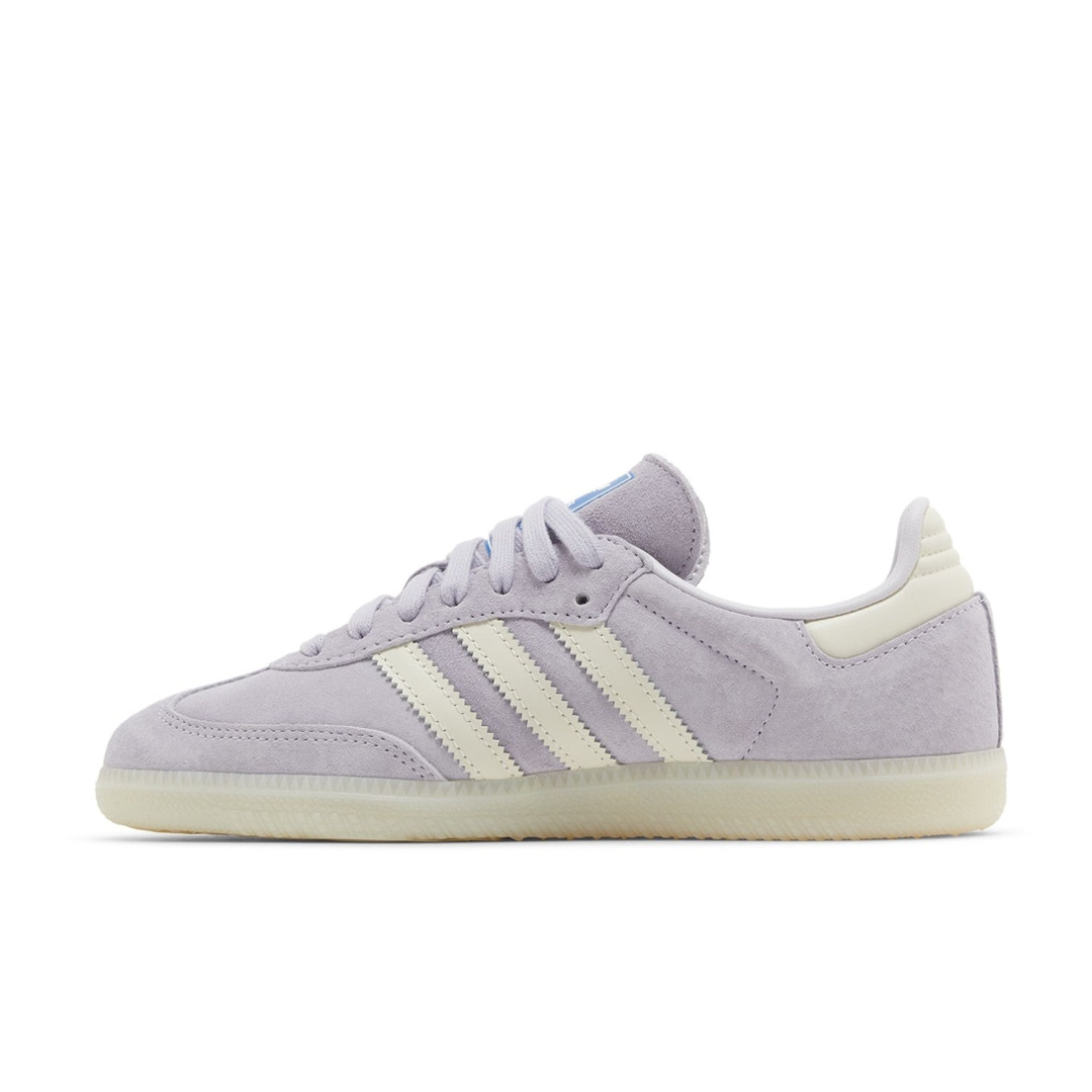 Sepatu Adidas Samba OG Silver Dawn Taro Chalk White Sneakers Authentic - Image 2