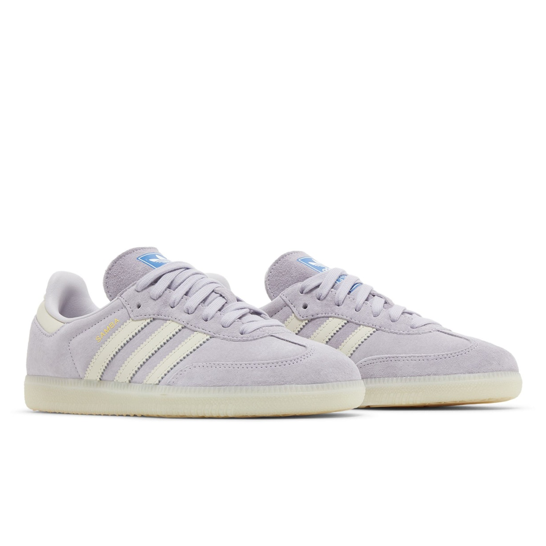 Sepatu Adidas Samba OG Silver Dawn Taro Chalk White Sneakers Authentic - Image 5