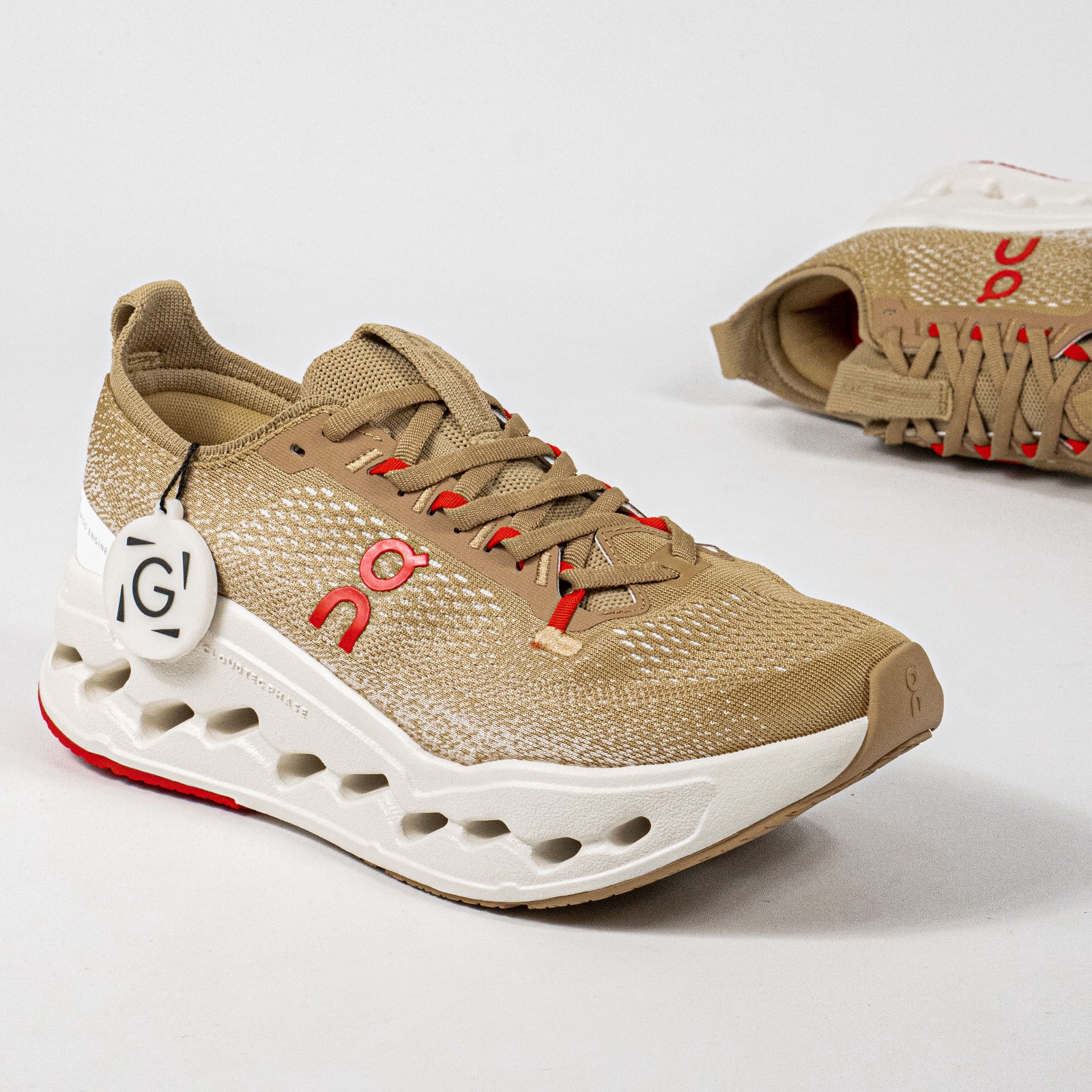 Sepatu On Running Cloudsurfer Max Year Of Horse Chai Ivory Sneakers Unisex Sepatu Lari Olahraga Gym Pria Wanita - Image 3