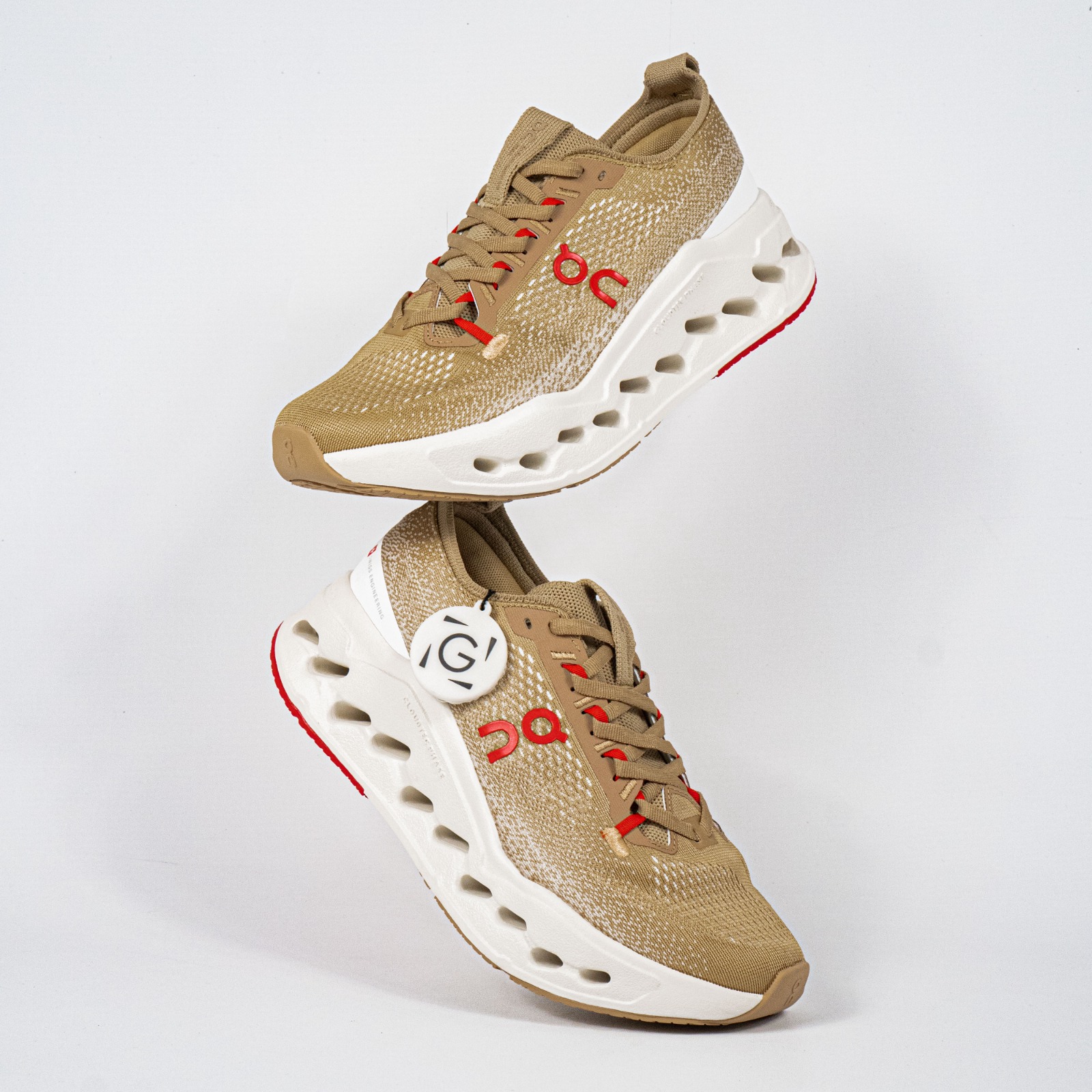 Sepatu On Running Cloudsurfer Max Year Of Horse Chai Ivory Sneakers Unisex Sepatu Lari Olahraga Gym Pria Wanita - Image 5