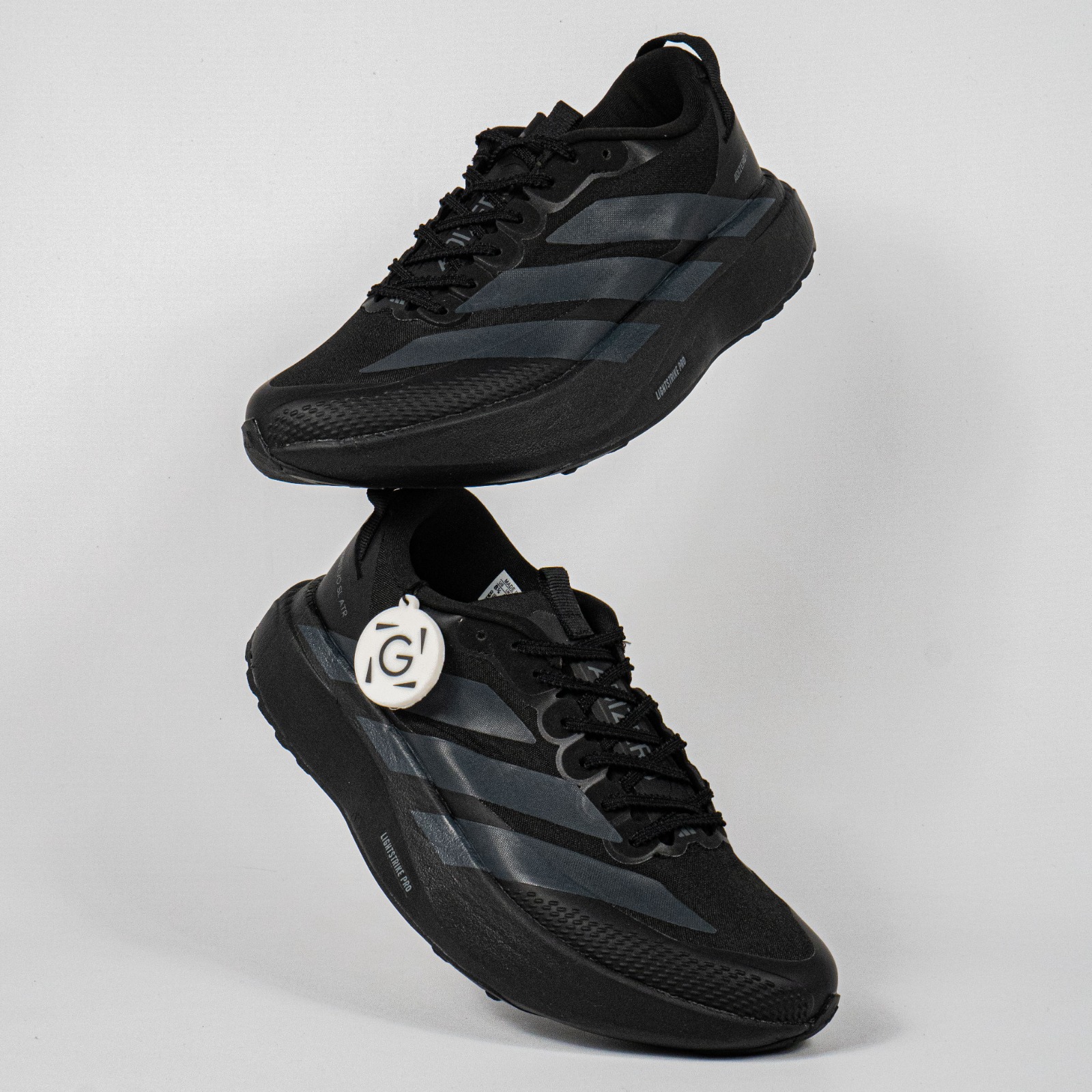Sepatu Adidas Adizero EVO SL ATR Core Black Night Grey Iron Metallic Running Sneakers Unisex Sepatu Lari Olahraga Gym Pria Wanita - Image 5