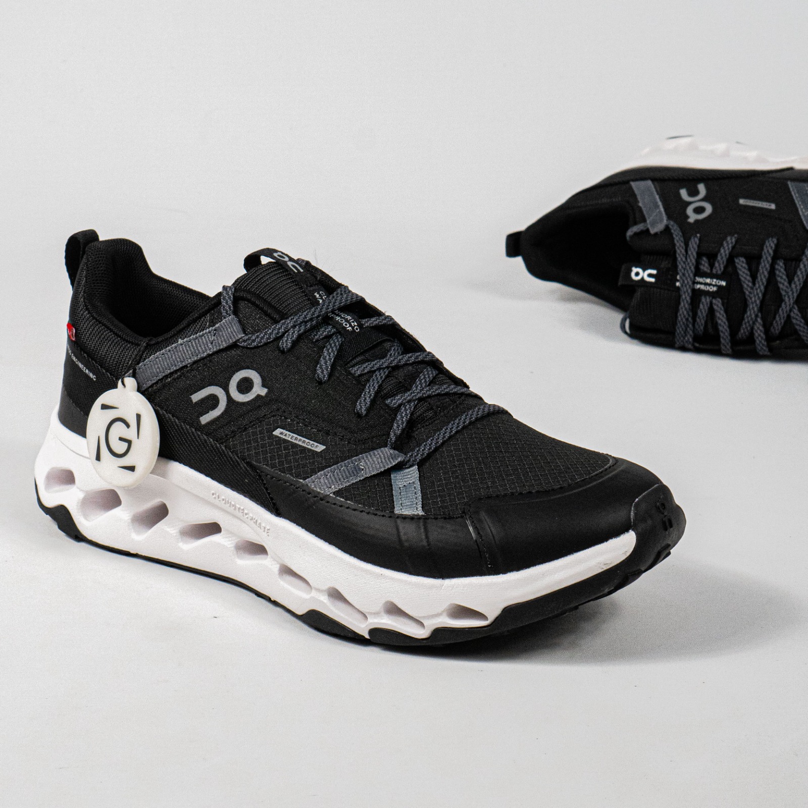Sepatu On Running Cloudhorizon Waterproof Black White Sneakers Unisex Sepatu Lari Olahraga Gym Pria Wanita - Image 2