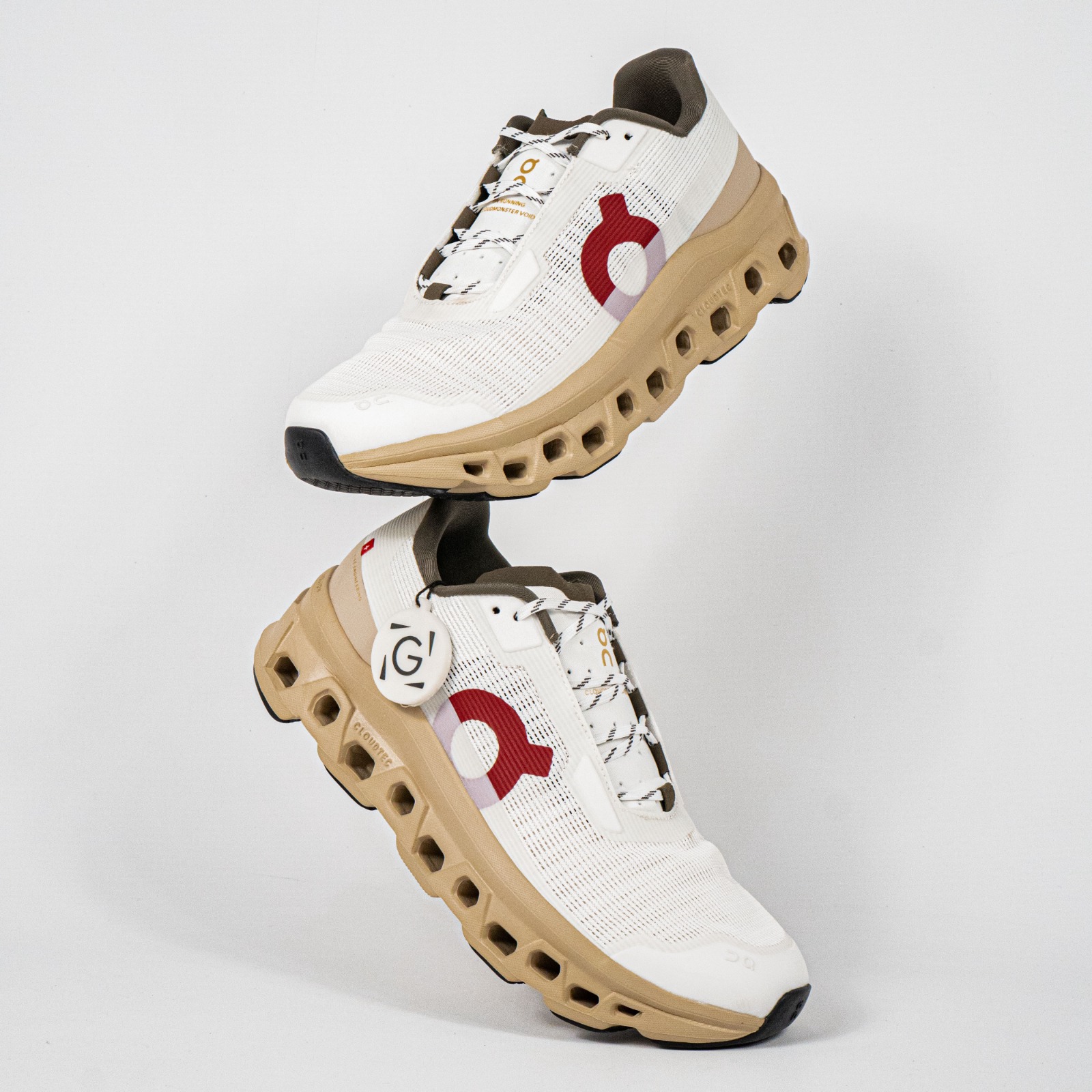 Sepatu On Running Cloudmonster Void Years of Horse Ivory Sand Sneakers Unisex Sepatu Lari Olahraga Gym Pria Wanita - Image 5