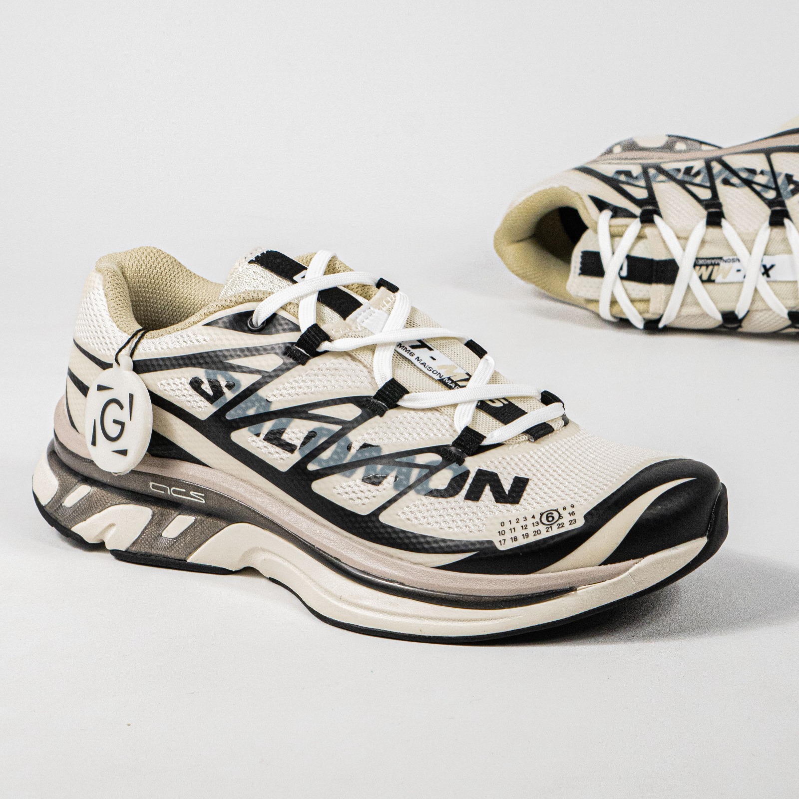 Sepatu Salomon XT MM6 Maison Margiela Vanilla Ice Black Green Haze Outdoor Trail Running Sneakers Unisex Sepatu Lari Olahraga Gym Pria Wanita - Image 3