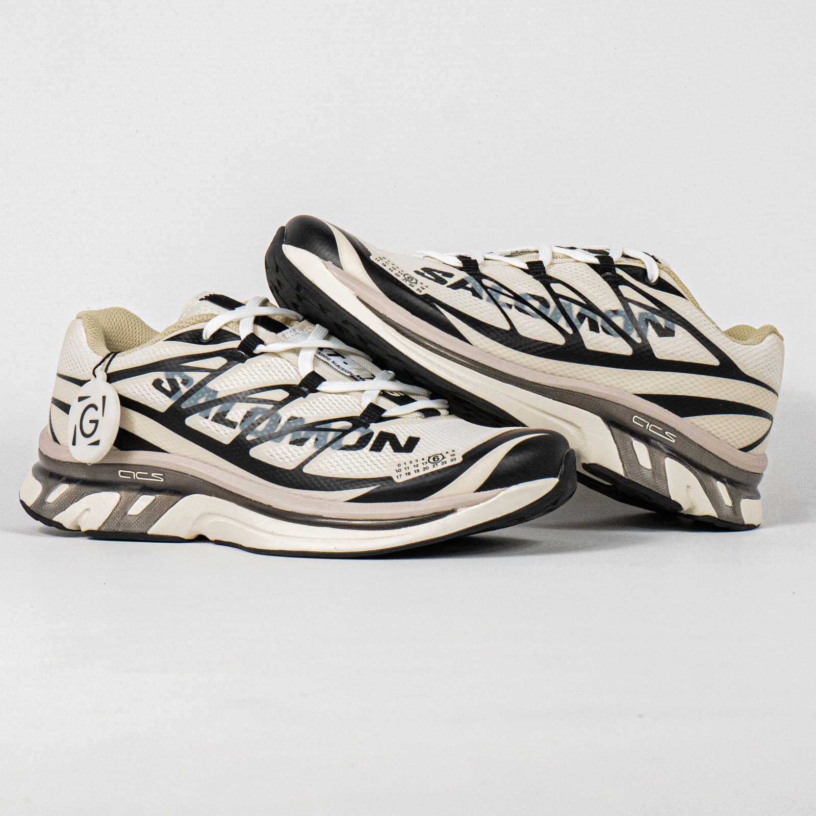 Sepatu Salomon XT MM6 Maison Margiela Vanilla Ice Black Green Haze Outdoor Trail Running Sneakers Unisex Sepatu Lari Olahraga Gym Pria Wanita - Image 4