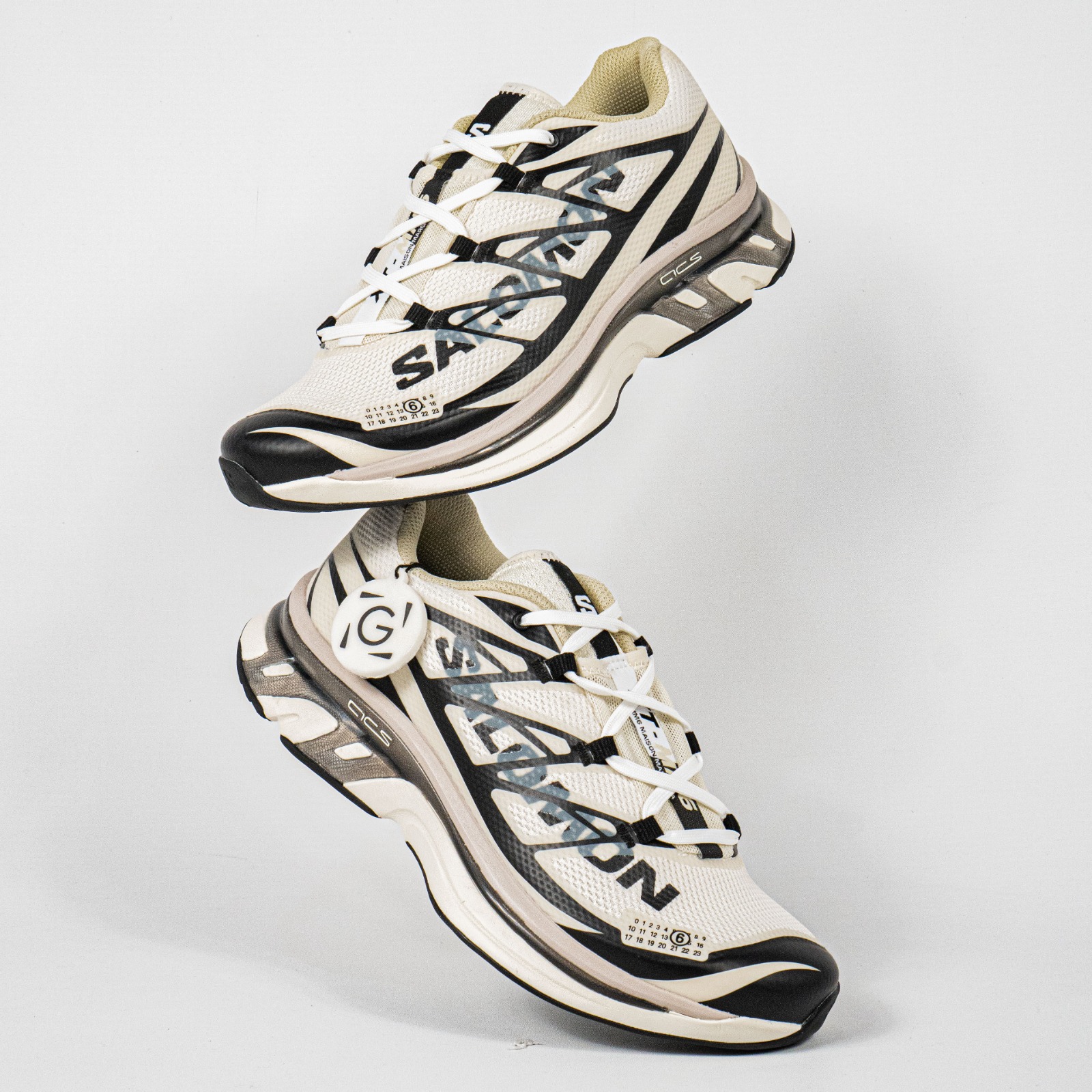 Sepatu Salomon XT MM6 Maison Margiela Vanilla Ice Black Green Haze Outdoor Trail Running Sneakers Unisex Sepatu Lari Olahraga Gym Pria Wanita - Image 5
