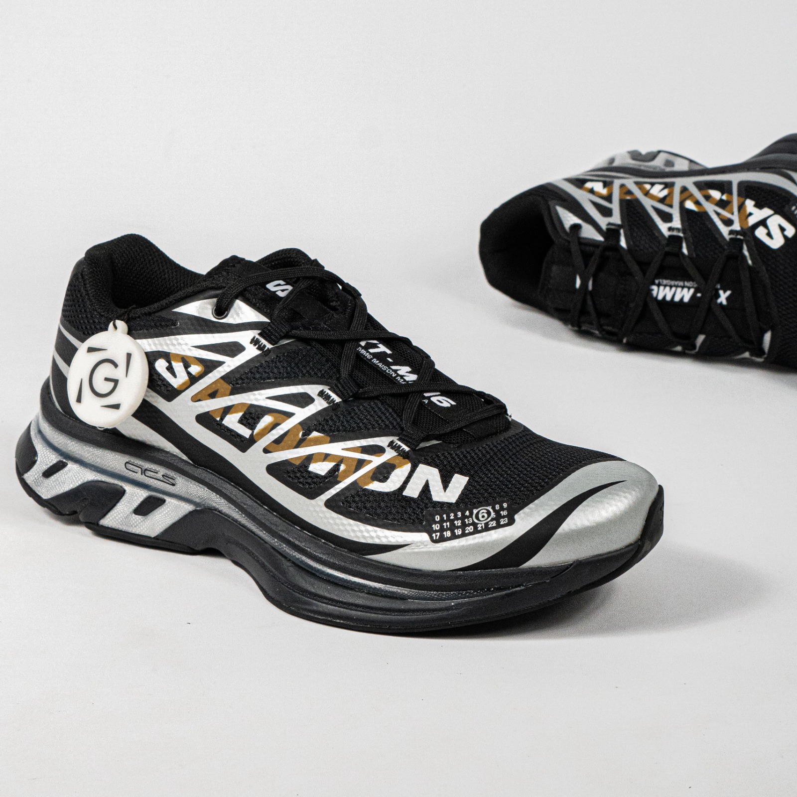 Sepatu Salomon XT MM6 Maison Margiela Black Silver Phantom Outdoor Trail Running Sneakers Unisex Sepatu Lari Olahraga Gym Pria Wanita - Image 3