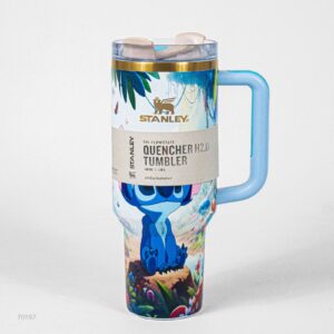 Botol Tumbler Side Grip Stanley x Disney Stich THE QUENCHER H2.0 Sunrise Cream 40oz 1.183ml Stainless Steel Tahan Panas Dingin BPA FREE