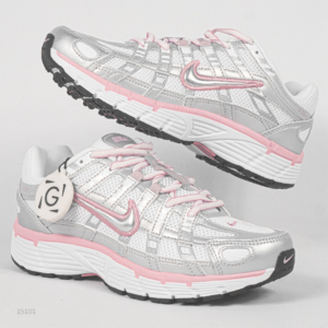 Sepatu Nike P6000 P-6000 White Elemental Pink Black Metallic Sneakers Casual Unisex Sepatu Olahraga Gym Joging Pria Wanita