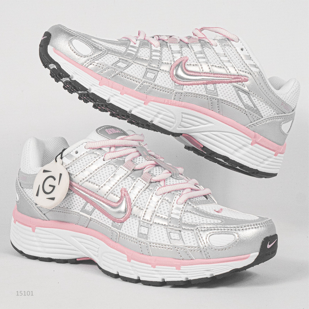 Sepatu Nike P6000 P-6000 White Elemental Pink Black Metallic Sneakers Casual Unisex Sepatu Olahraga Gym Joging Pria Wanita