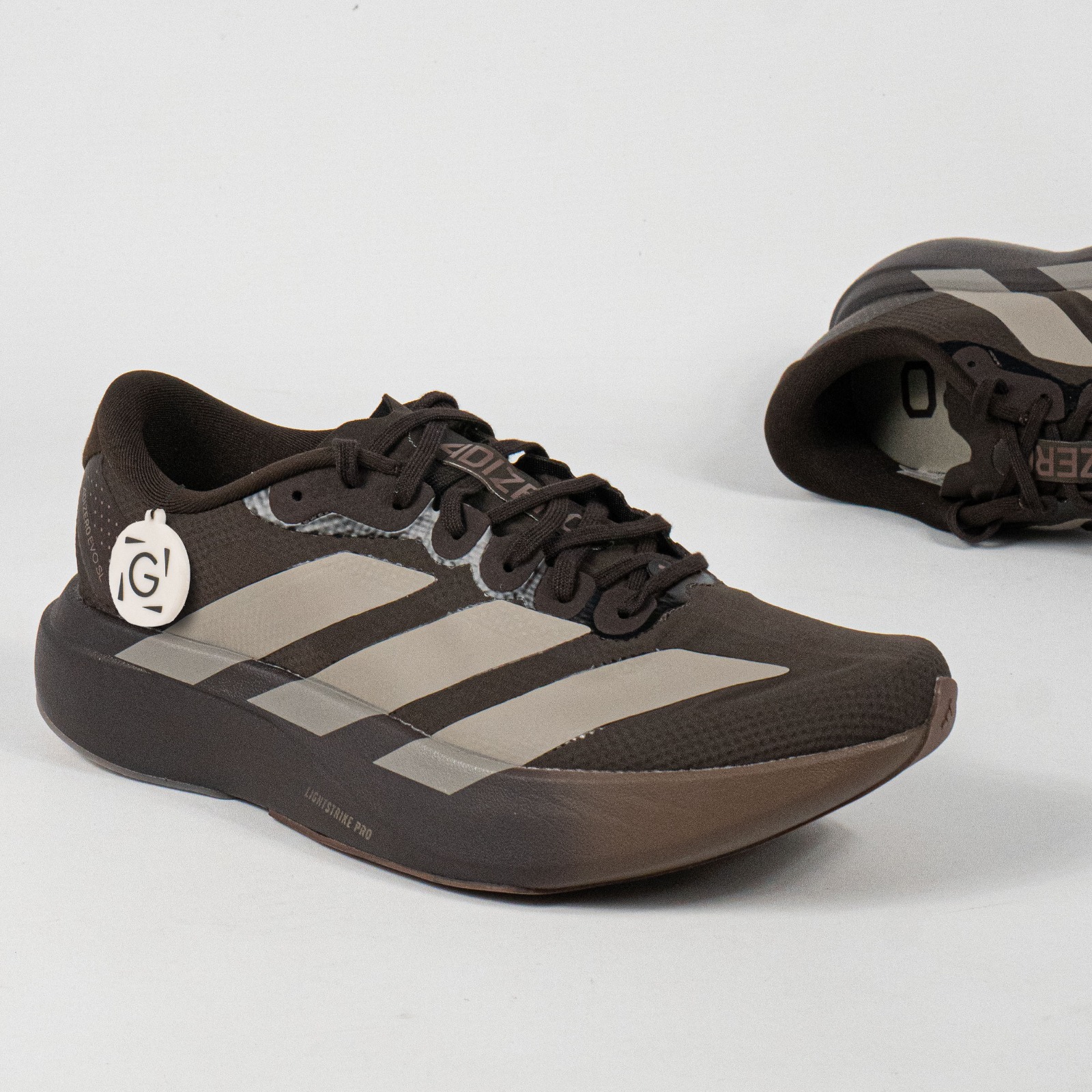 Sepatu Adidas Adizero EVO SL Aurora Coffee Putty Beige Earth Strata Running Sneakers Unisex Sepatu Lari Olahraga Gym Pria Wanita - Image 4