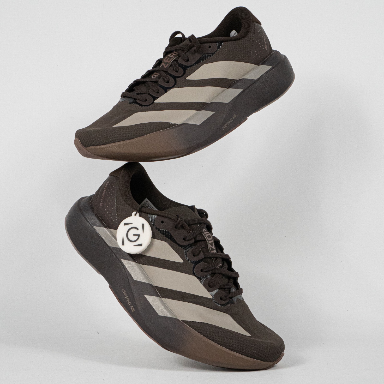 Sepatu Adidas Adizero EVO SL Aurora Coffee Putty Beige Earth Strata Running Sneakers Unisex Sepatu Lari Olahraga Gym Pria Wanita - Image 5