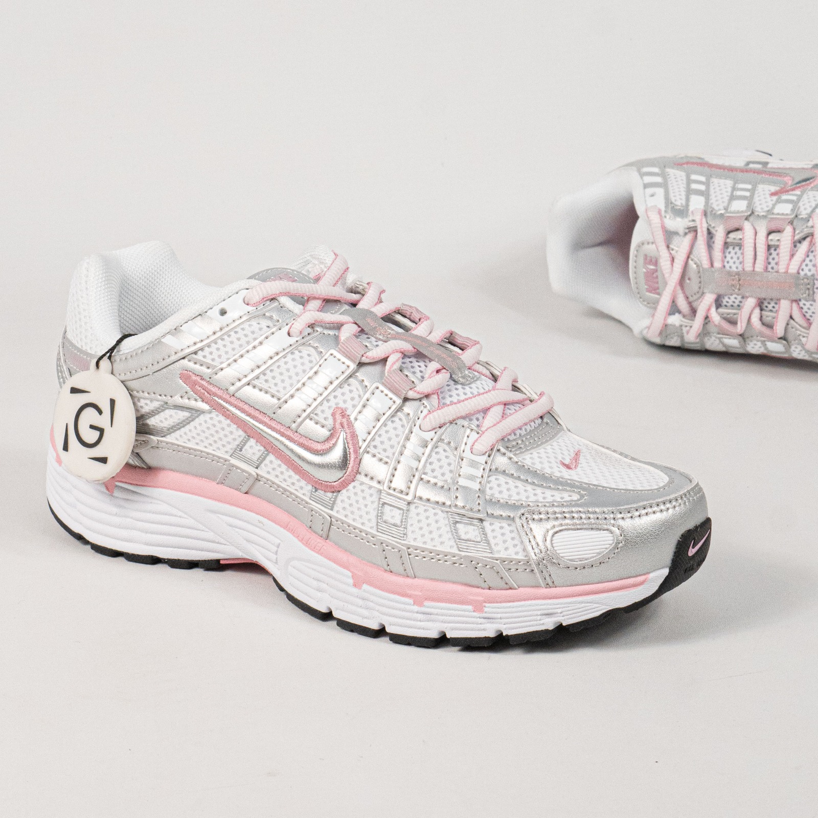 Sepatu Nike P6000 P-6000 White Elemental Pink Black Metallic Sneakers Casual Unisex Sepatu Olahraga Gym Joging Pria Wanita - Image 4