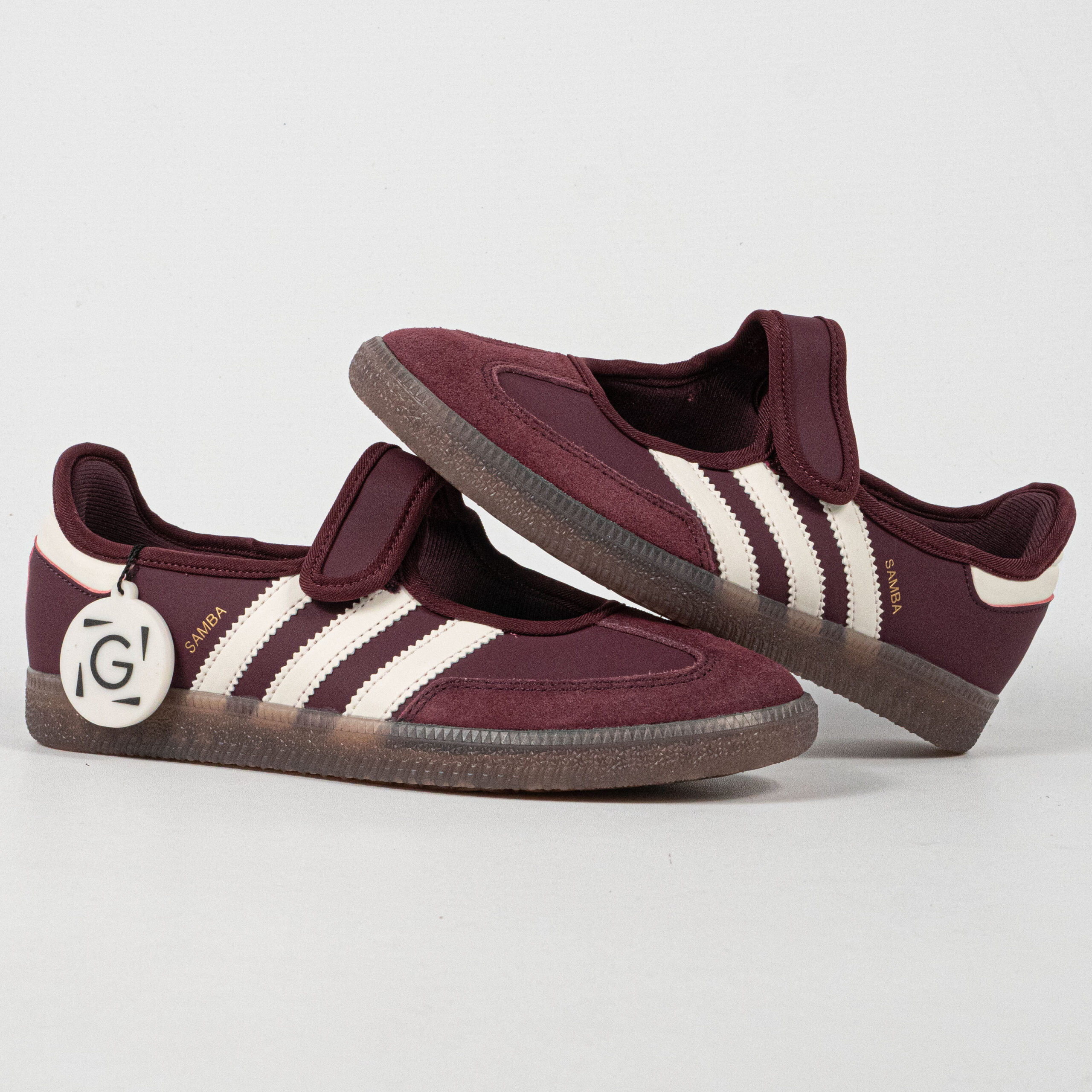 Sepatu Adidas Samba OG Mary Jane Maroon Cream White Women Casual Sneakers Wanita Sepatu Kasual - Image 3