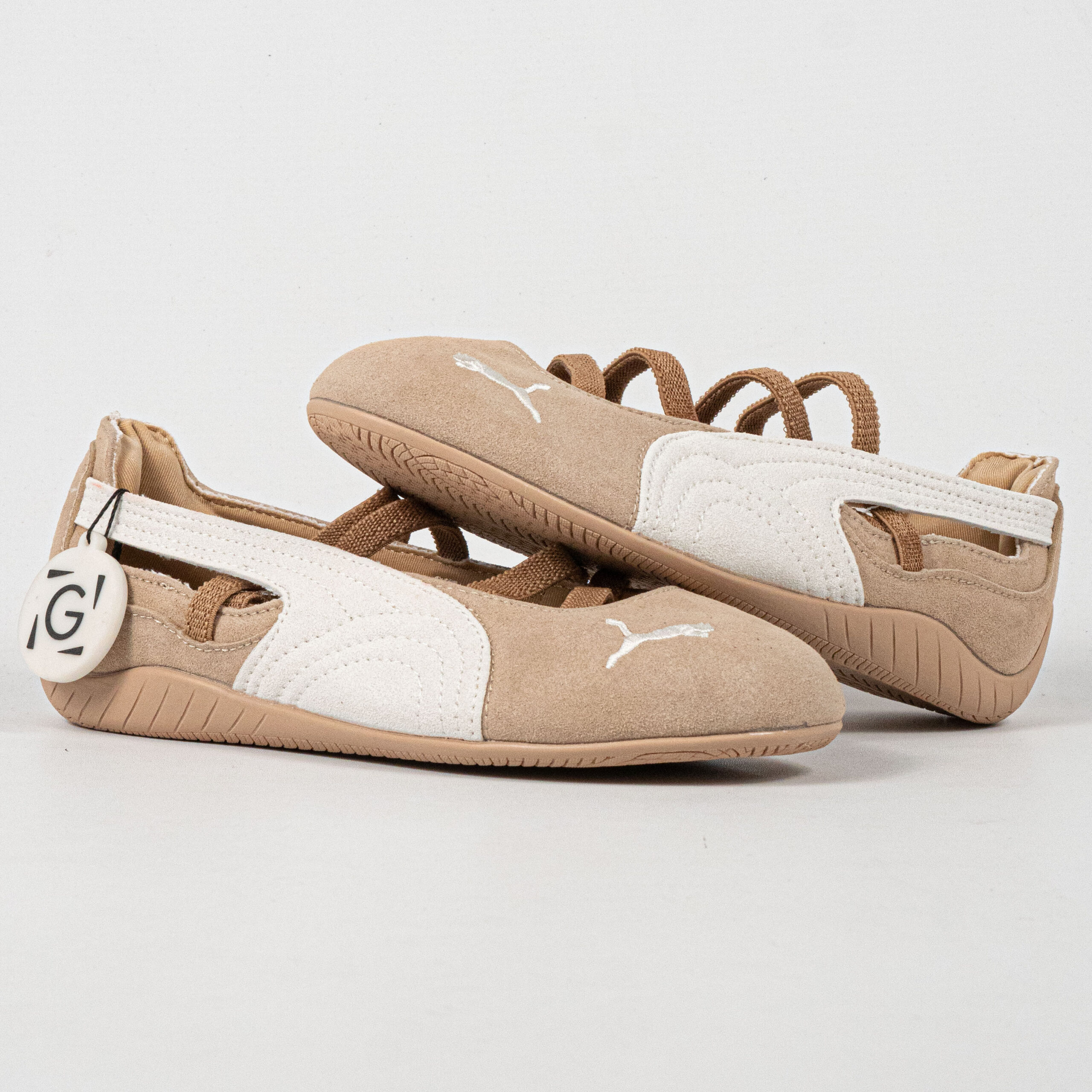 Sepatu Puma Speedcat Ballet Prairie Beige Tan White Women Casual Sneakers Wanita Sepatu Kasual - Image 3