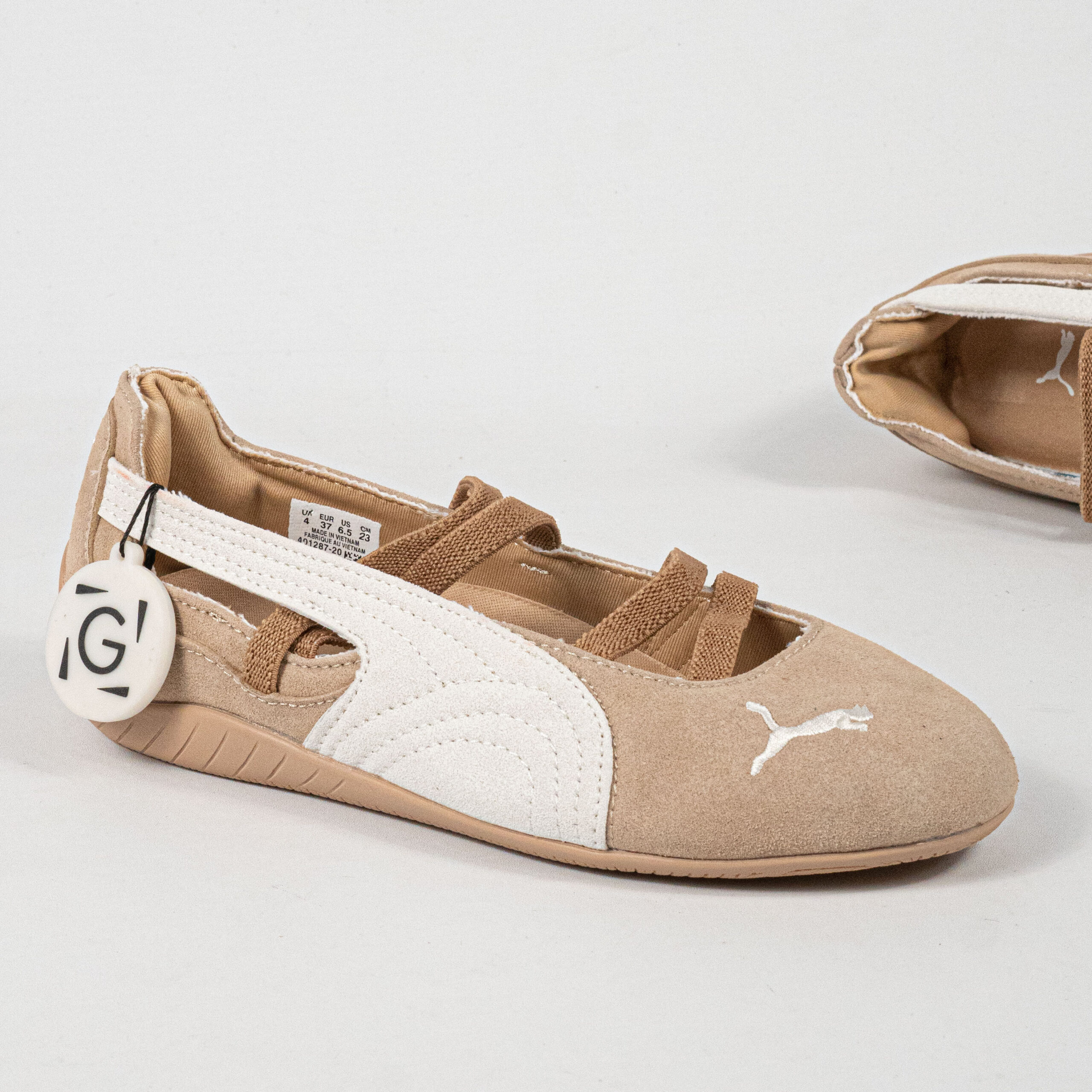 Sepatu Puma Speedcat Ballet Prairie Beige Tan White Women Casual Sneakers Wanita Sepatu Kasual - Image 2