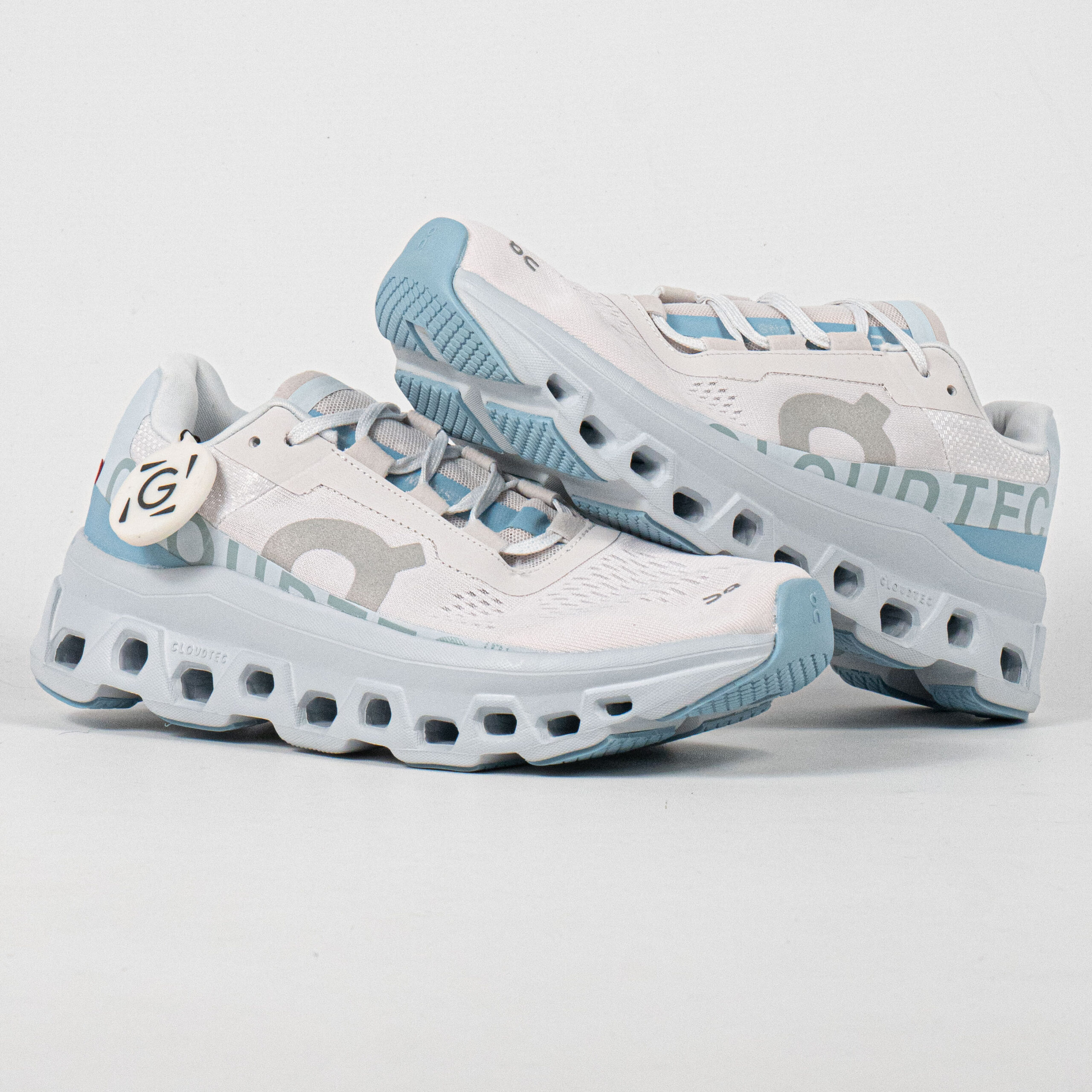 Sepatu On Cloudmonster Frost Wash Blue Unisex Running Sneakers Pria Wanita Sepatu Lari Olahraga Gym - Image 3
