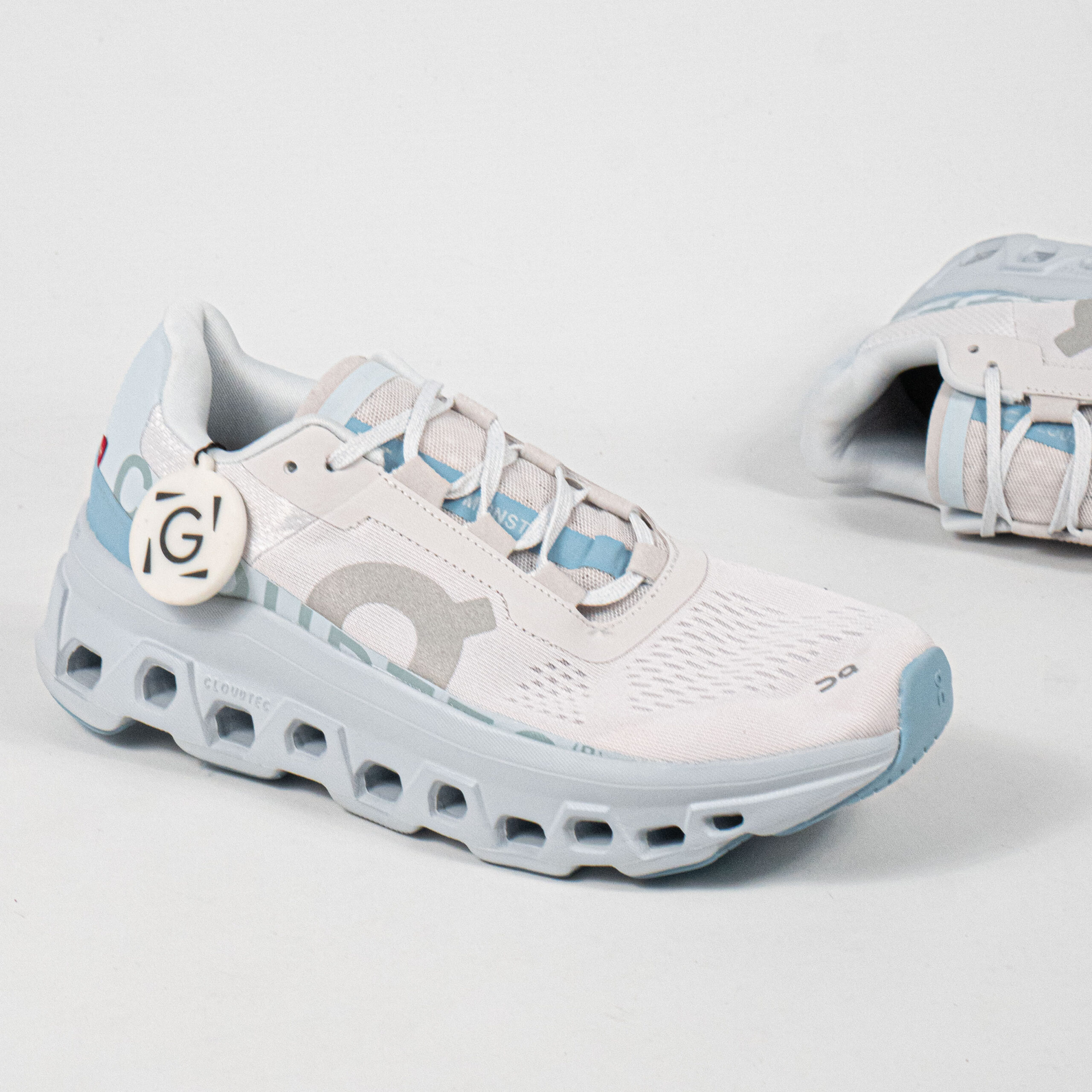 Sepatu On Cloudmonster Frost Wash Blue Unisex Running Sneakers Pria Wanita Sepatu Lari Olahraga Gym - Image 2