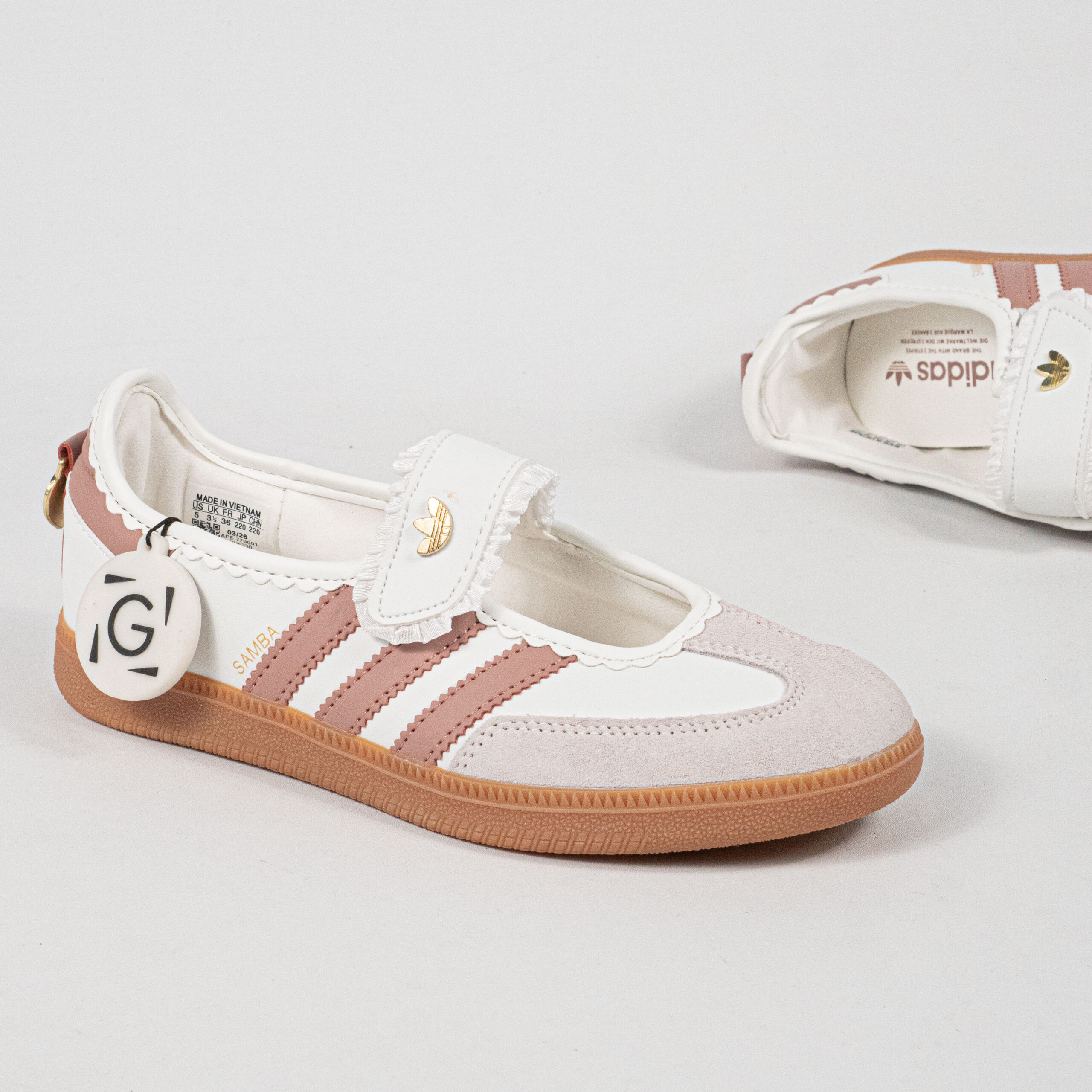 Sepatu Adidas Samba Jane Frill Pack Ruffle White Cream Women Casual Sneakers Wanita Sepatu Kasual - Image 2